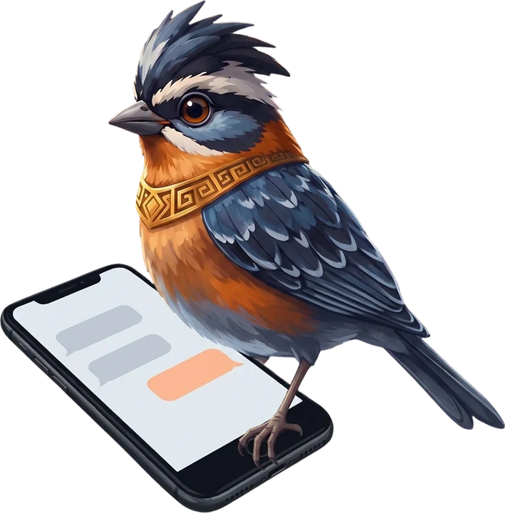 Chacum, el copetón de Zcalaris, con un celular abierto en un chat